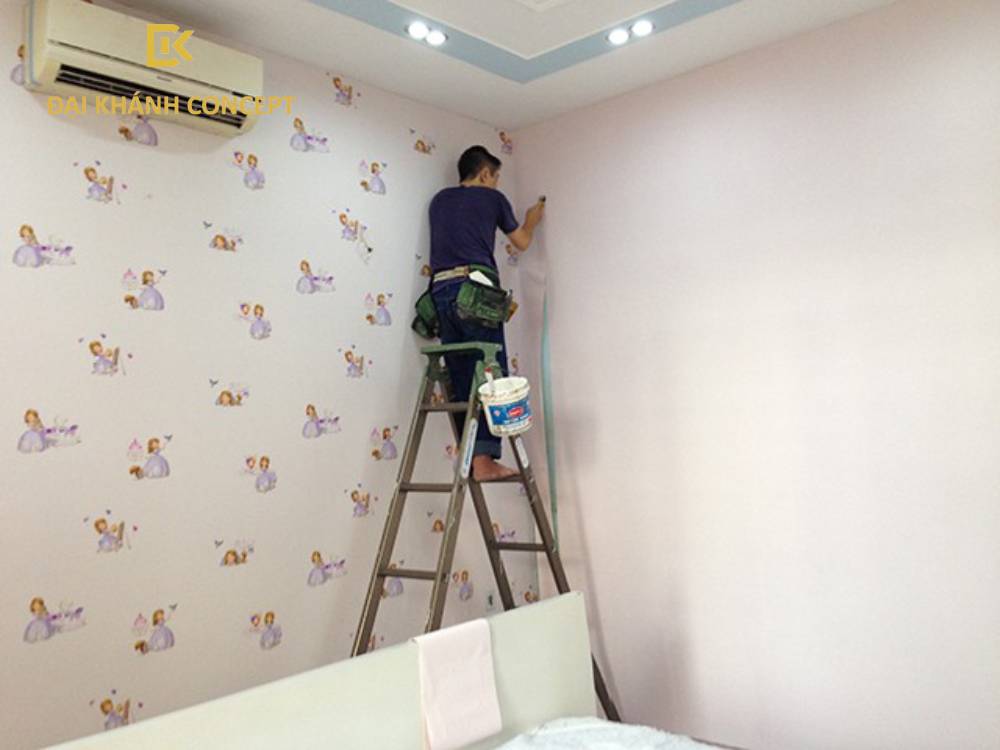 Dịch vụ dán giấy dán tường tại Đại Khánh Concept