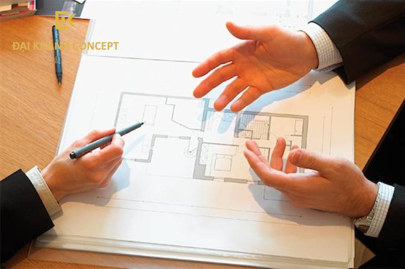 Tiếp nhận nhu cầu, khảo sát công trình và tư vấn khách hàng