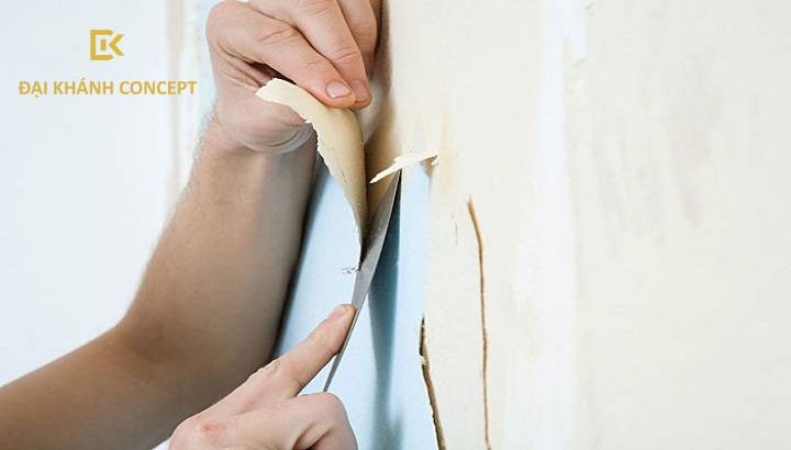 Quá trình thi công giấy dán tường cách nhiệt