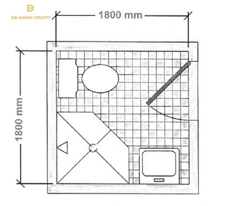 Chi tiết mặt bằng lát sàn WC