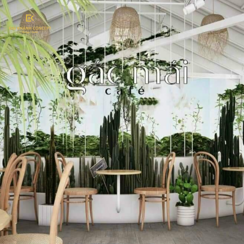 Dự án quán cà phê sân thượng gác mái