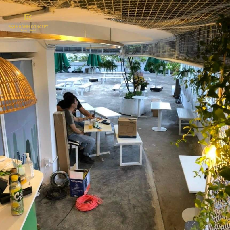 Dự án quán cà phê sân thượng gác mái