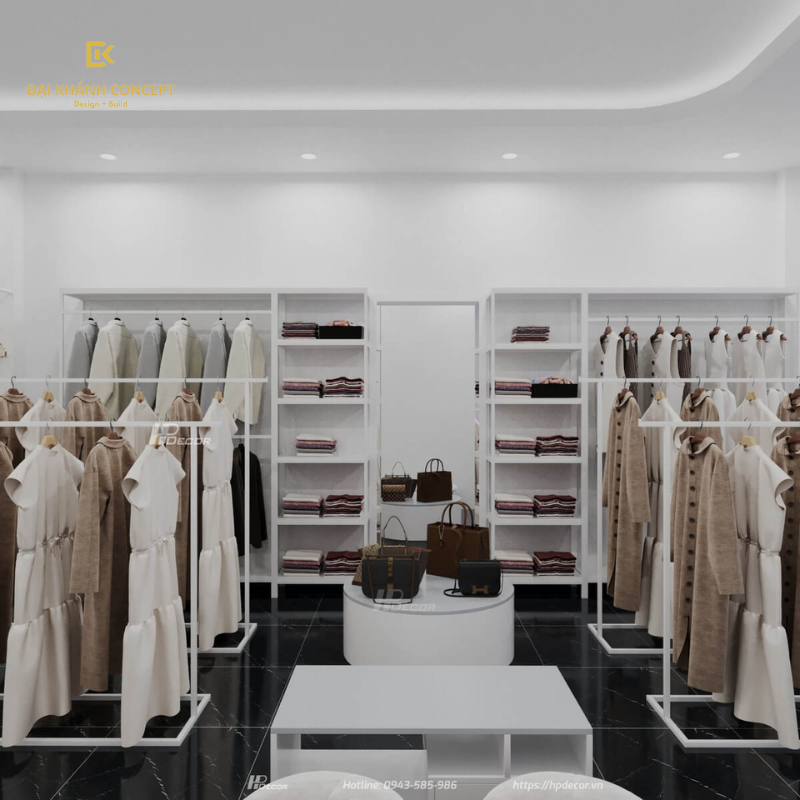Bảng báo giá dự án thiết kế và thi công Shop thời trang